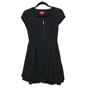Kirna Zabete At Target Gray Zip Front Short Sleeve Dress